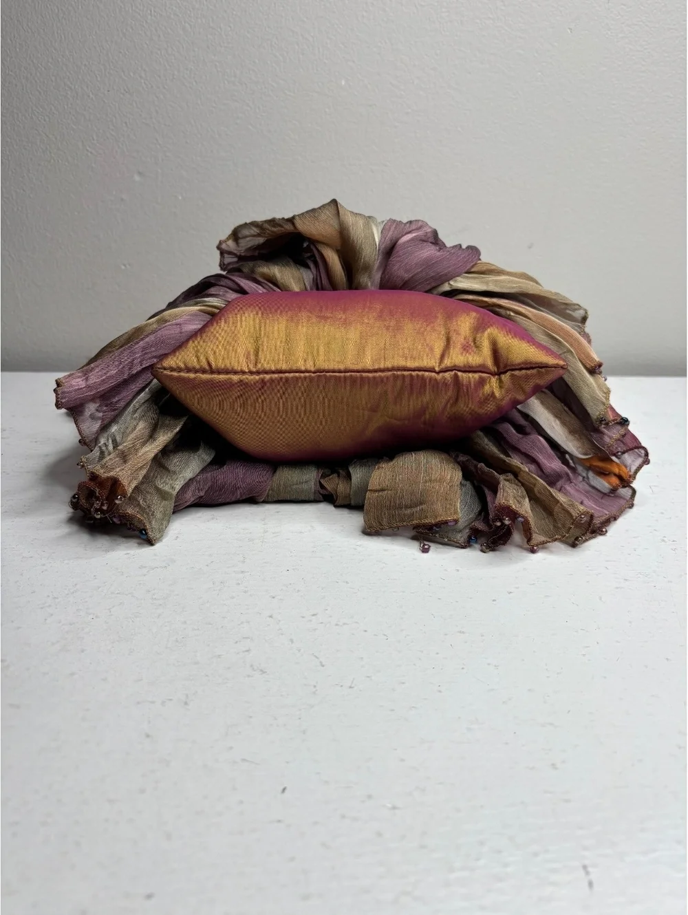 Mary Frances Retired Rock My Soul Beaded and Ruffled Purse